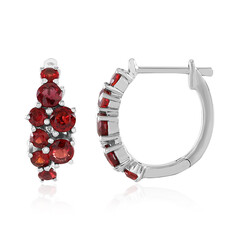 Tanzanian Ruby Silver Earrings