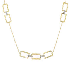 9K I1 (I) Diamond Gold Necklace (Ornaments by de Melo)