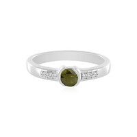 Ceylon Green Zircon Silver Ring