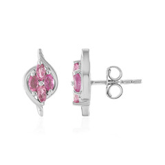 Brazilian Pink Tourmaline Silver Earrings