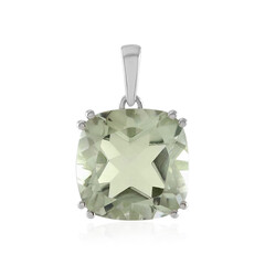 Green Amethyst Silver Pendant