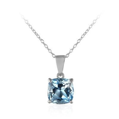 Sky Blue Topaz Silver Necklace