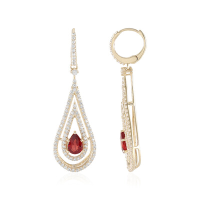 9K Tanzanian Ruby Gold Earrings (de Melo)