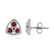 Tanzanian Ruby Silver Earrings (Adela Silber)