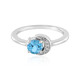 Swiss Blue Topaz Silver Ring