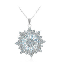 Sky Blue Topaz Silver Necklace