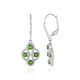 Russian Diopside Silver Earrings