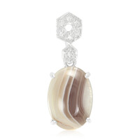 Botswana Agate Silver Pendant