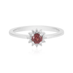 Mahogany Zircon Silver Ring