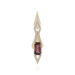 14K Mahogany Zircon Gold Pendant (de Melo)