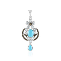 Sleeping Beauty Turquoise Silver Pendant