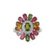 Fancy Tourmaline Silver Ring