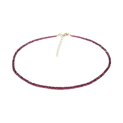 Magenta Garnet Silver Necklace