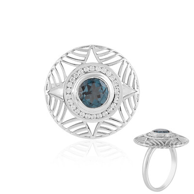 9K London Blue Topaz Gold Ring (Ornaments by de Melo)