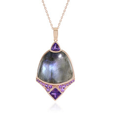 Purple Maniry Labradorite Silver Necklace (KM by Juwelo)