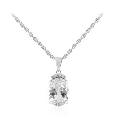 White Topaz Silver Necklace