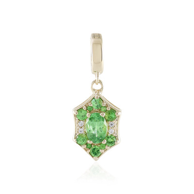 9K Tanzanian Tsavorite Gold Pendant