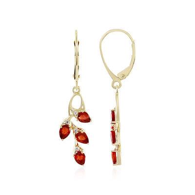 9K Tanzanian Ruby Gold Earrings