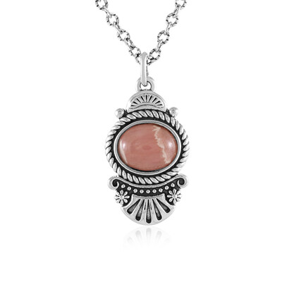 Rhodochrosite Silver Necklace (Desert Chic)