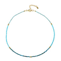 Neon Blue Apatite Silver Necklace