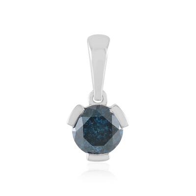 9K I2 Blue Diamond Gold Pendant