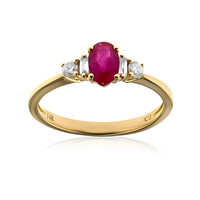 14K AAA Mozambique Ruby Gold Ring (CIRARI)