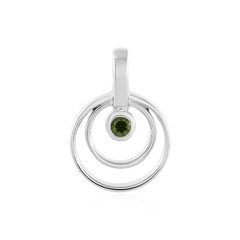 Green Zircon Silver Pendant