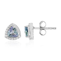 Unheated Tanzanite Silver Earrings