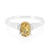 Champagne Quartz Silver Ring