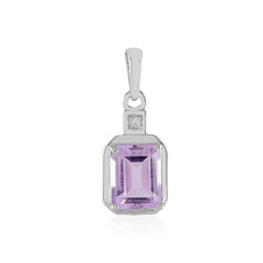 Rose de France Amethyst Silver Pendant