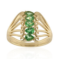 9K AAA Kenya Tsavorite Gold Ring