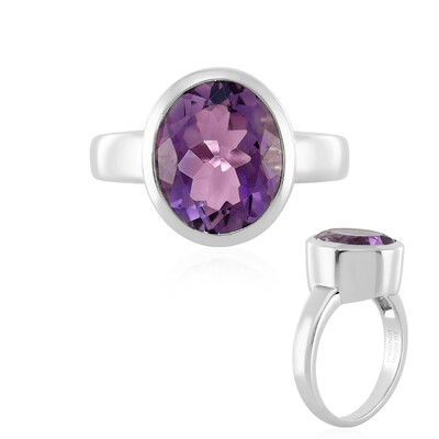 Rose de France Amethyst Silver Ring (MONOSONO COLLECTION)