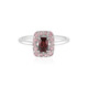 Mahogany Zircon Silver Ring