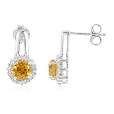 Citrine Silver Earrings