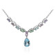 Sky Blue Topaz Silver Necklace