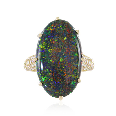 14K Andamooka matrix opal Gold Ring (AMAYANI)