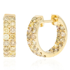 14K SI2 Fancy Diamond Gold Earrings (CIRARI)