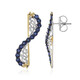 Blue Sapphire Silver Earrings (Gems en Vogue)