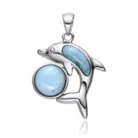 Larimar Silver Pendant