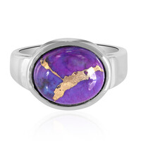 Purple Copper Turquoise Silver Ring