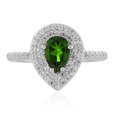 Russian Diopside Silver Ring