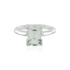 Green Amethyst Silver Ring