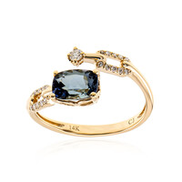 14K Unheated Tanzanite Gold Ring (CIRARI)