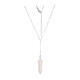 Rose Quartz Silver Necklace