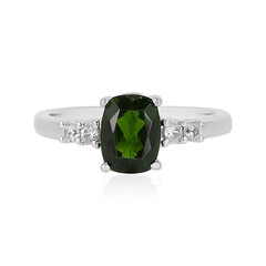 Russian Diopside Silver Ring