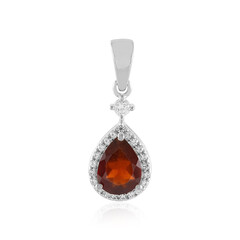 Hessonite Garnet Silver Pendant