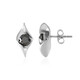 Black Diamond Silver Earrings