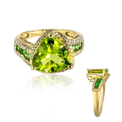 14K Dashihe Peridot Gold Ring (CIRARI)