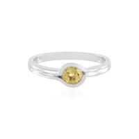 Yellow Beryl Silver Ring