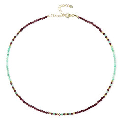 Mozambique Garnet Silver Necklace